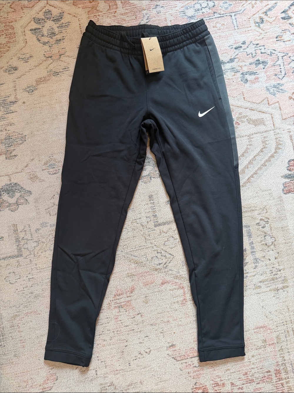 Nike Women’s Black Athletic Joggers with White Swoosh